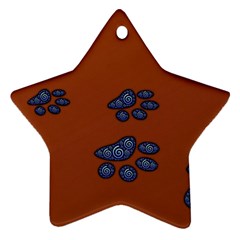 Footprints Paw Animal Track Foot Star Ornament (two Sides) by Amaryn4rt