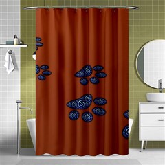 Footprints Paw Animal Track Foot Shower Curtain 48  X 72  (small)  by Amaryn4rt