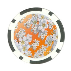 Flowers Background Backdrop Floral Poker Chip Card Guard by Amaryn4rt