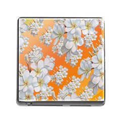 Flowers Background Backdrop Floral Memory Card Reader (square) by Amaryn4rt