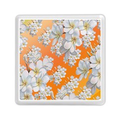 Flowers Background Backdrop Floral Memory Card Reader (square)  by Amaryn4rt