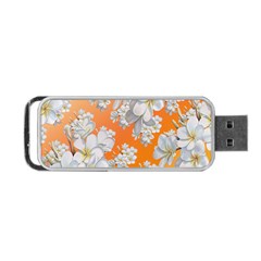 Flowers Background Backdrop Floral Portable Usb Flash (one Side) by Amaryn4rt