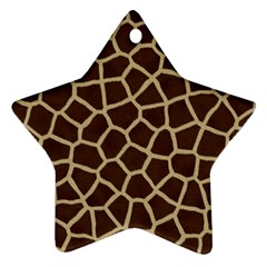 Giraffe Animal Print Skin Fur Ornament (star) by Amaryn4rt