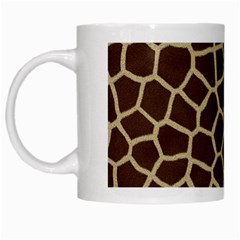 Giraffe Animal Print Skin Fur White Mugs