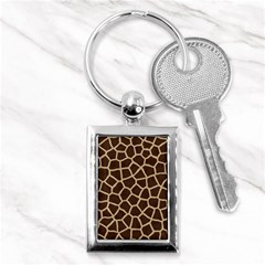 Giraffe Animal Print Skin Fur Key Chains (Rectangle) 