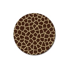 Giraffe Animal Print Skin Fur Magnet 3  (Round)