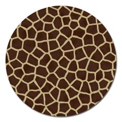 Giraffe Animal Print Skin Fur Magnet 5  (Round)