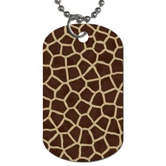 Giraffe Animal Print Skin Fur Dog Tag (One Side)