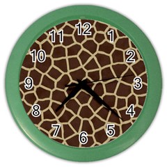 Giraffe Animal Print Skin Fur Color Wall Clocks