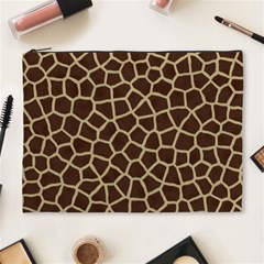 Giraffe Animal Print Skin Fur Cosmetic Bag (XL)