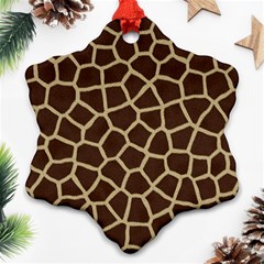 Giraffe Animal Print Skin Fur Ornament (Snowflake)