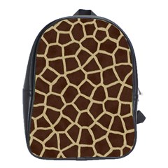 Giraffe Animal Print Skin Fur School Bags (XL) 