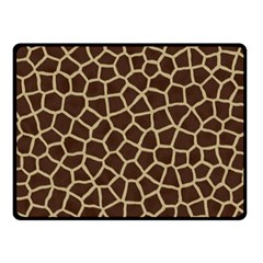 Giraffe Animal Print Skin Fur Double Sided Fleece Blanket (Small) 