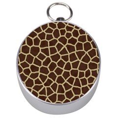 Giraffe Animal Print Skin Fur Silver Compasses