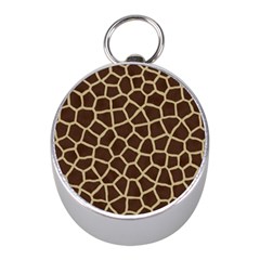 Giraffe Animal Print Skin Fur Mini Silver Compasses