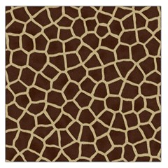 Giraffe Animal Print Skin Fur Large Satin Scarf (Square)