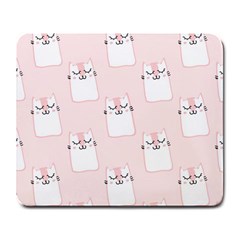 Pattern Cat Pink Cute Sweet Fur Large Mousepads by Amaryn4rt