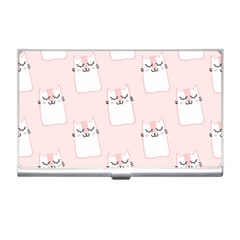 Pattern Cat Pink Cute Sweet Fur Business Card Holders by Amaryn4rt