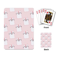 Pattern Cat Pink Cute Sweet Fur Playing Card by Amaryn4rt