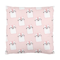 Pattern Cat Pink Cute Sweet Fur Standard Cushion Case (one Side) by Amaryn4rt