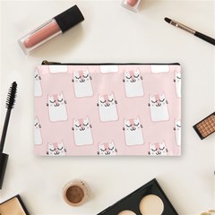 Pattern Cat Pink Cute Sweet Fur Cosmetic Bag (medium)  by Amaryn4rt