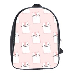 Pattern Cat Pink Cute Sweet Fur School Bags(large)  by Amaryn4rt