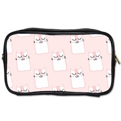 Pattern Cat Pink Cute Sweet Fur Toiletries Bags by Amaryn4rt