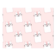 Pattern Cat Pink Cute Sweet Fur Double Sided Flano Blanket (large)  by Amaryn4rt