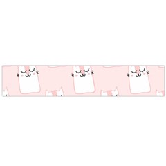 Pattern Cat Pink Cute Sweet Fur Flano Scarf (large) by Amaryn4rt