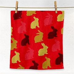 Hare Easter Pattern Animals Face Towel by Amaryn4rt