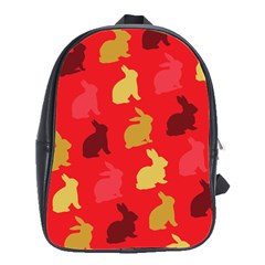 Hare Easter Pattern Animals School Bags(large)  by Amaryn4rt