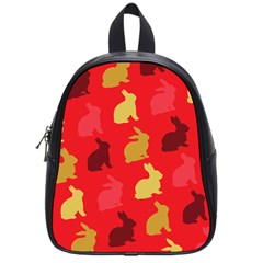 Hare Easter Pattern Animals School Bags (small) 