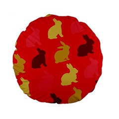 Hare Easter Pattern Animals Standard 15  Premium Round Cushions by Amaryn4rt