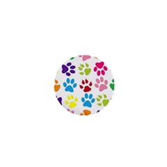 Paw Print Paw Prints Background 1  Mini Buttons by Amaryn4rt