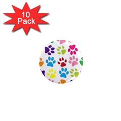 Paw Print Paw Prints Background 1  Mini Magnet (10 Pack)  by Amaryn4rt