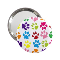 Paw Print Paw Prints Background 2 25  Handbag Mirrors by Amaryn4rt