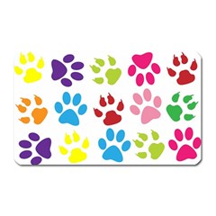 Paw Print Paw Prints Background Magnet (rectangular) by Amaryn4rt