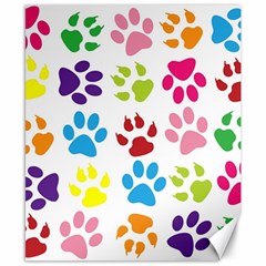 Paw Print Paw Prints Background Canvas 8  X 10  by Amaryn4rt