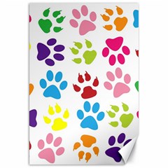 Paw Print Paw Prints Background Canvas 20  X 30   by Amaryn4rt