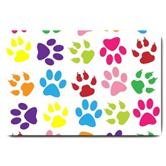 Paw Print Paw Prints Background Large Doormat  by Amaryn4rt