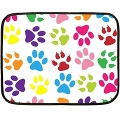 Paw Print Paw Prints Background Fleece Blanket (mini) by Amaryn4rt