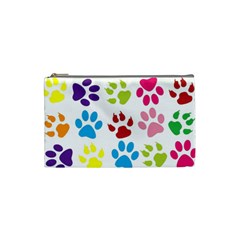 Paw Print Paw Prints Background Cosmetic Bag (small)  by Amaryn4rt