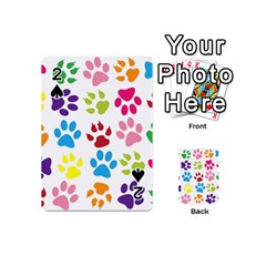 Paw Print Paw Prints Background Playing Cards 54 (mini)  by Amaryn4rt