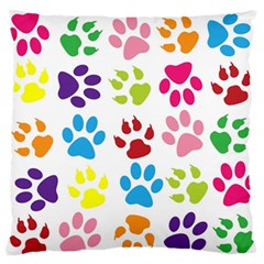 Paw Print Paw Prints Background Standard Flano Cushion Case (two Sides) by Amaryn4rt