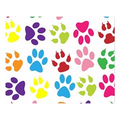 Paw Print Paw Prints Background Double Sided Flano Blanket (large)  by Amaryn4rt