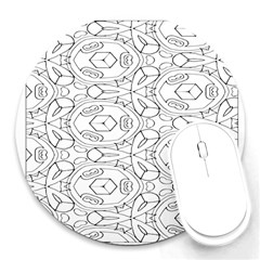 Pattern Silly Coloring Page Cool Round Mousepads by Amaryn4rt