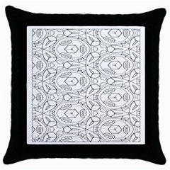 Pattern Silly Coloring Page Cool Throw Pillow Case (black) by Amaryn4rt