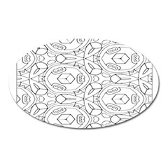 Pattern Silly Coloring Page Cool Oval Magnet by Amaryn4rt