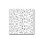 Pattern Silly Coloring Page Cool Square Magnet Front