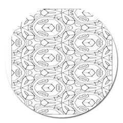 Pattern Silly Coloring Page Cool Magnet 5  (round) by Amaryn4rt